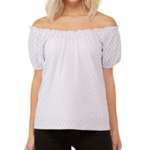 Michael Kors Jacquard Shirred Knit Top